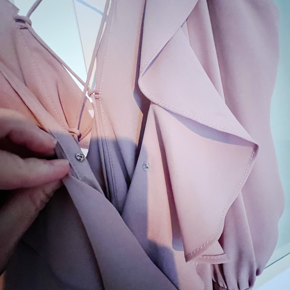 Wayf Soft Pink Ruffle Dress - Picture 3 of 5